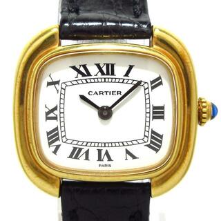 カルティエ(Cartier)のCartier(カルティエ) 腕時計 ゴンドーロSM レディース K18YG/アンティーク/クロコダイルベルト/要OH 白(腕時計)