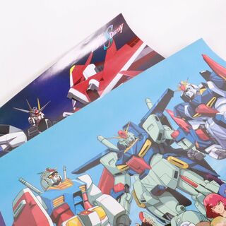 ガンダムコレクション(Gundam Collection（BANDAI）)の機動戦士ガンダム B2ポスター　２枚セット　集合　シード　デスティニー　非売品　⑤(ポスター)