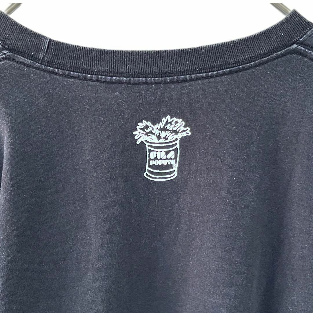 FILA(フィラ)のフィラ Tシャツ 古着 オリーブコラボ L ワンポイントロゴ プリント 黒b32 メンズのトップス(Tシャツ/カットソー(半袖/袖なし))の商品写真