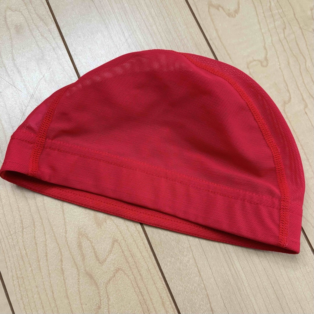 MIZUNO(ミズノ)のミズノ　 水泳　 帽子　 プールキャップ  赤 50〜55cm キッズ/ベビー/マタニティのキッズ/ベビー/マタニティ その他(その他)の商品写真