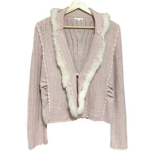 トゥービーシック(TO BE CHIC)のTO BE CHIC(トゥービーシック) カーディガン サイズ2 M レディース - ベージュ×アイボリー 長袖 レーヨン、毛(カーディガン)