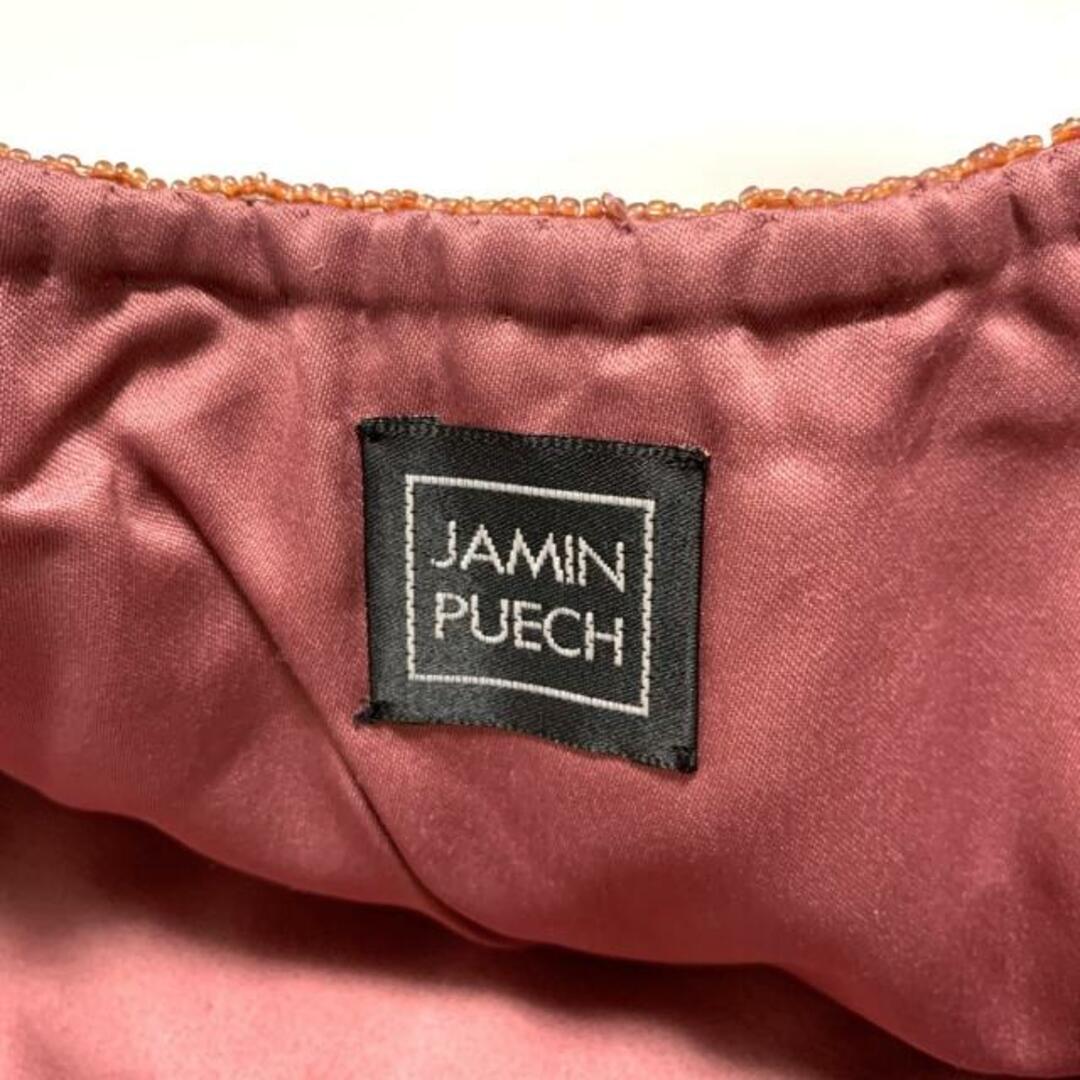 JAMIN PUECH(ジャマンピュエッシュ)のJAMIN PUECH(ジャマンピエッシェ) ショルダーバッグ美品  - ダークイエロー×グレー×マルチ ミニバッグ/フラワー(花) ビーズ×スパンコール×レザー レディースのバッグ(ショルダーバッグ)の商品写真