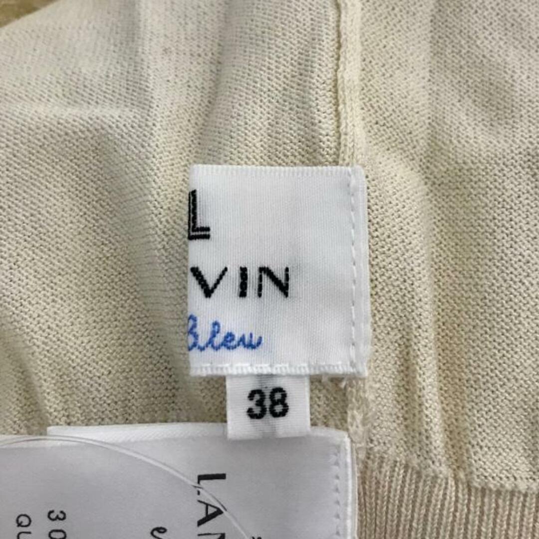 LANVIN en Bleu(ランバンオンブルー)のLANVIN en Bleu(ランバンオンブルー) カーディガン サイズ38 M レディース - アイボリー 長袖/レース レーヨン、テンセル レディースのトップス(カーディガン)の商品写真