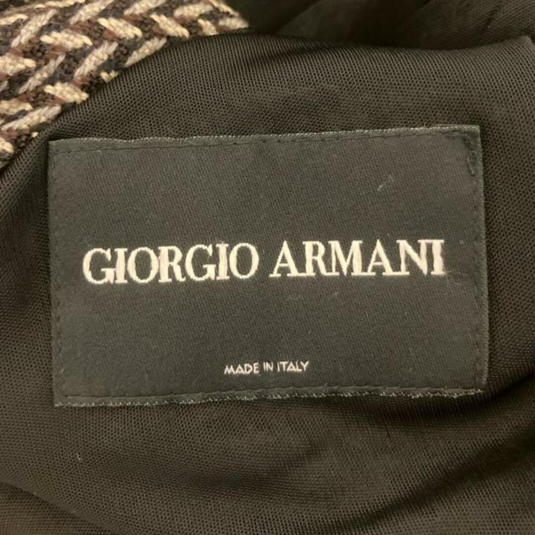 Giorgio Armani(ジョルジオアルマーニ)のGIORGIOARMANI(ジョルジオアルマーニ) ジャケット サイズ48 M メンズ - 黒×ベージュ×マルチ 長袖/春/秋 メンズのジャケット/アウター(その他)の商品写真