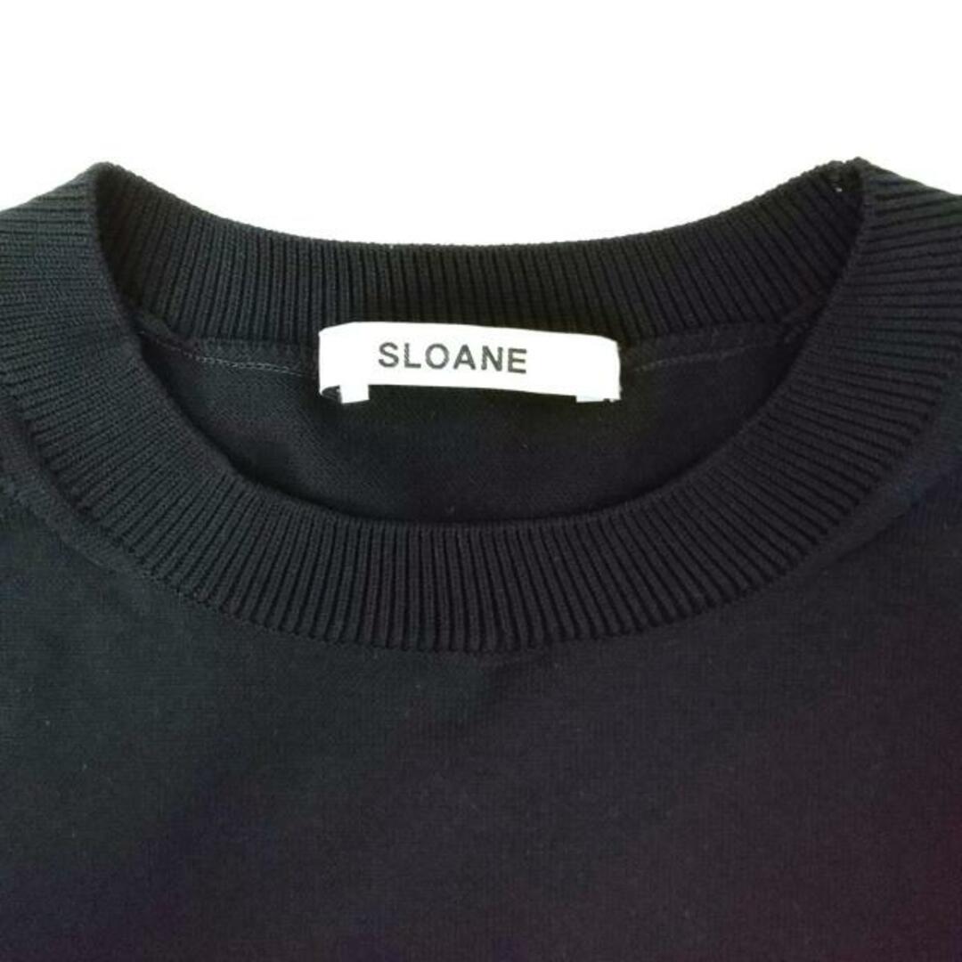 SLOANE(スローン) 半袖カットソー サイズ1 S レディース美品  - ダークネイビー クルーネック ポリエステル レディースのトップス(カットソー(半袖/袖なし))の商品写真