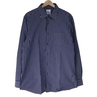 ポールスミス(Paul Smith)のPaulSmith(ポールスミス) 長袖シャツ サイズXL メンズ - ネイビー×白 ストライプ 綿(シャツ)