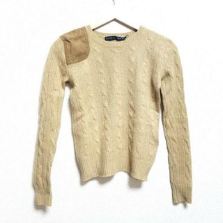 ラルフローレン(Ralph Lauren)のRalphLauren(ラルフローレン) 長袖セーター サイズXS レディース - ベージュ×ブラウン ウール、カシミヤ(ニット/セーター)