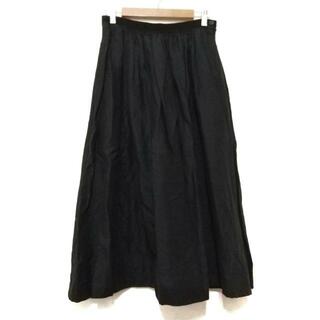 MargaretHowell(マーガレットハウエル) ロングスカート サイズ3 L レディース美品  - 黒 麻 麻