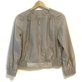 ブルーレーベルクレストブリッジ(BLUE LABEL CRESTBRIDGE)のBLUE LABEL CRESTBRIDGE(ブルーレーベルクレストブリッジ) ブルゾン サイズ36 S レディース - グレーベージュ 長袖/春/秋(ブルゾン)