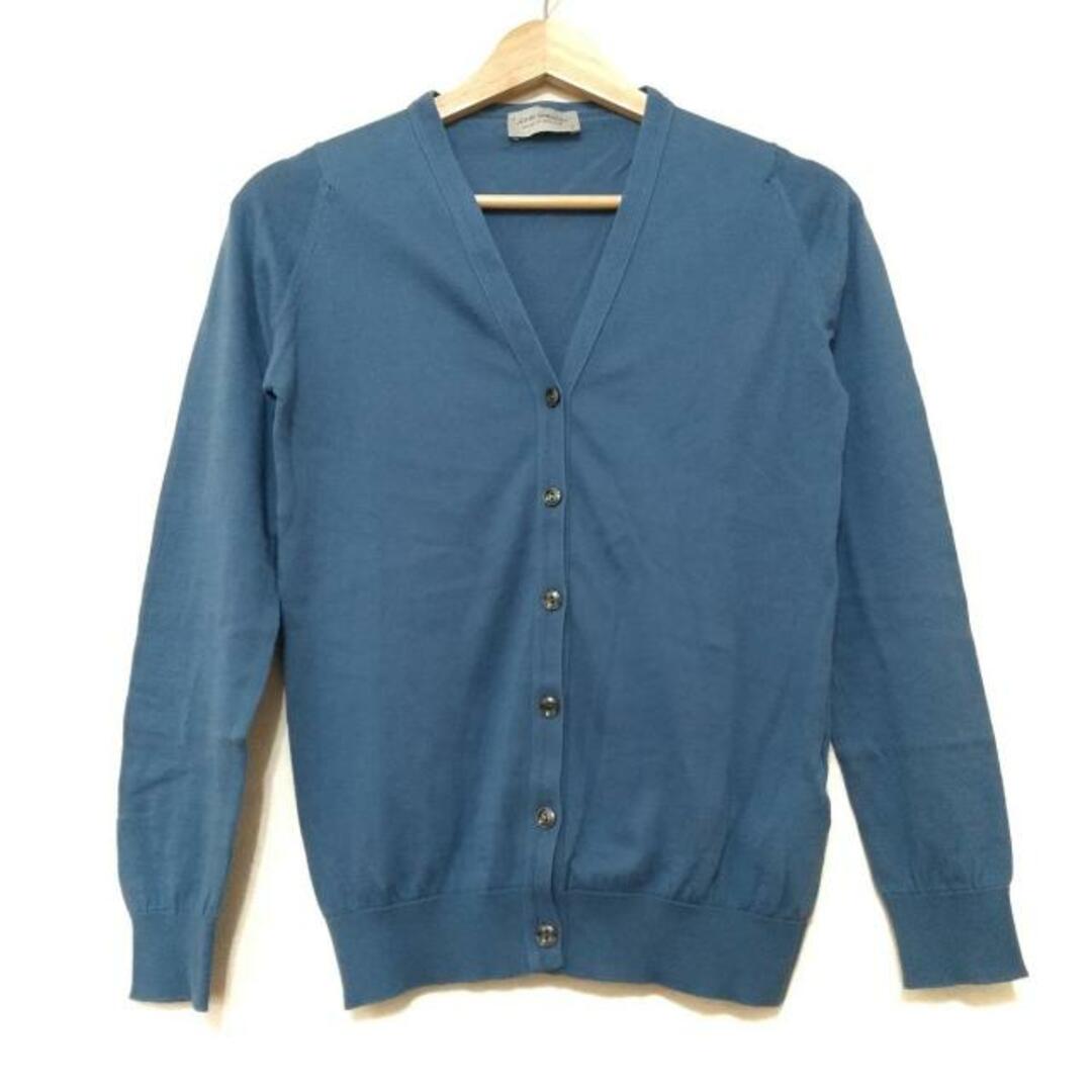 JOHN SMEDLEY(ジョンスメドレー)のJOHN SMEDLEY(ジョンスメドレー) カーディガン サイズS レディース美品  - ブルー 長袖 綿 レディースのトップス(カーディガン)の商品写真