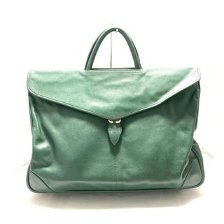 ロンシャン(LONGCHAMP)のLONGCHAMP(ロンシャン) ビジネスバッグ - ダークグリーン 本体ロックなし レザー(ビジネスバッグ)