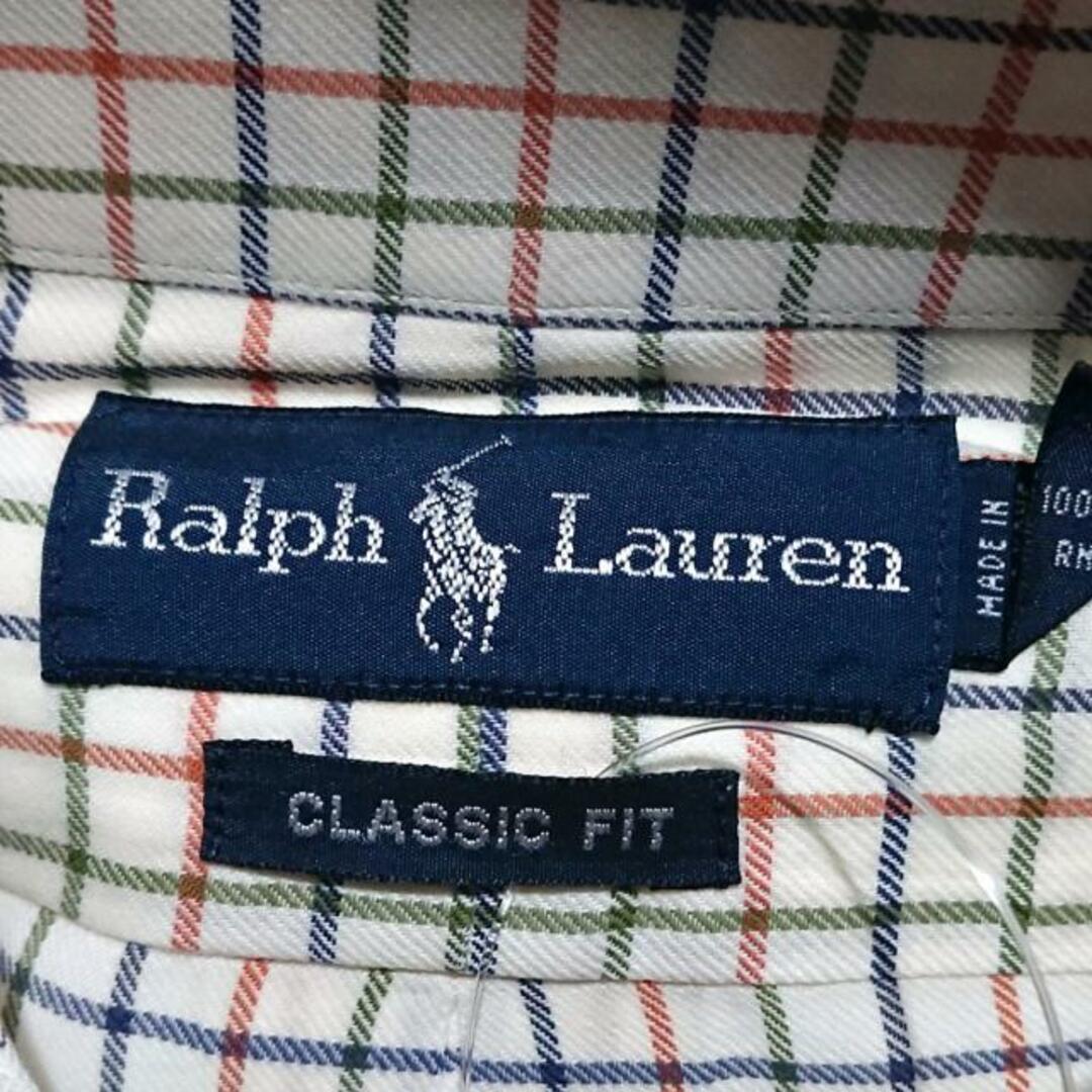 Ralph Lauren(ラルフローレン)のRalphLauren(ラルフローレン) 長袖シャツ サイズLL メンズ - アイボリー×オレンジ×マルチ メンズのトップス(シャツ)の商品写真