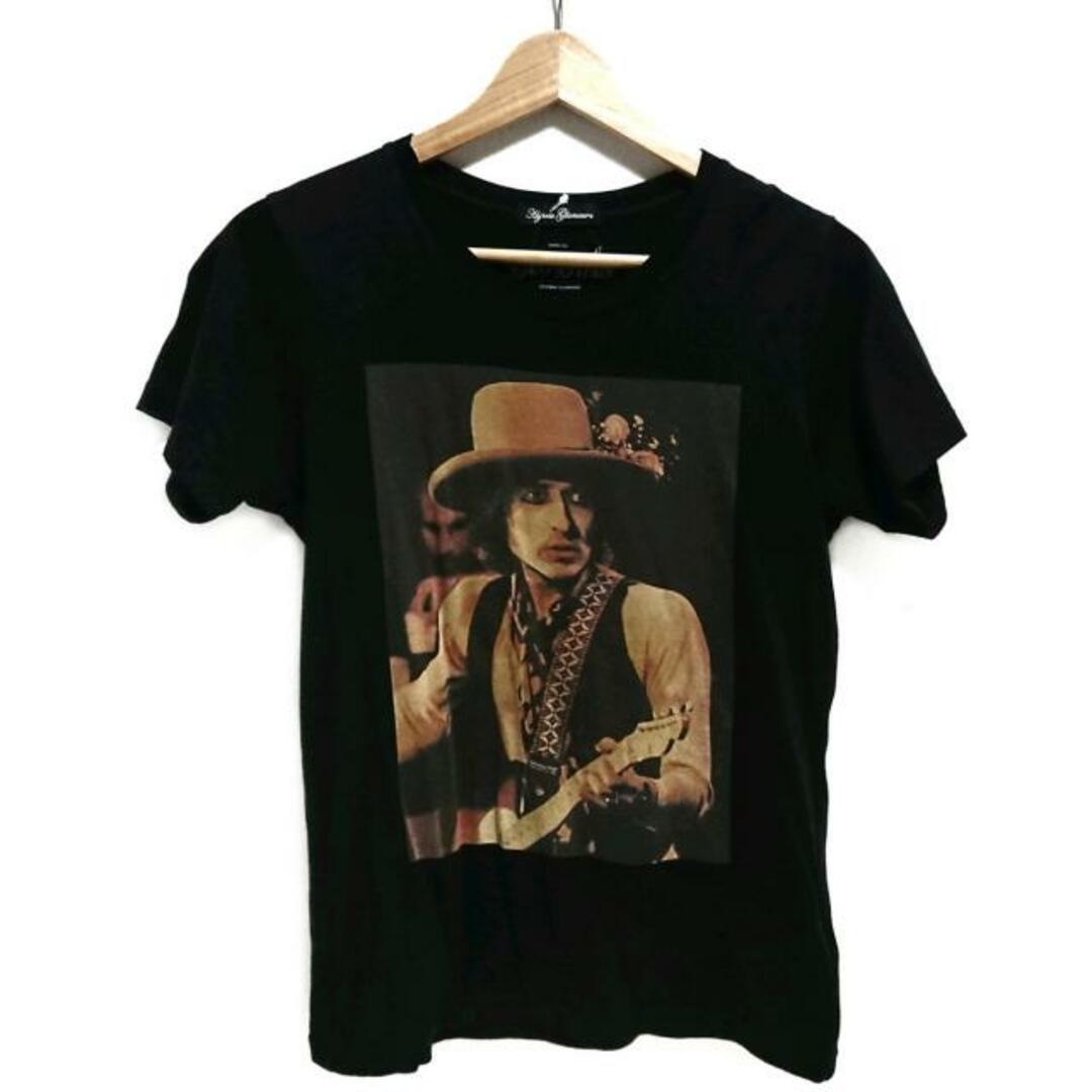 HYSTERIC GLAMOUR(ヒステリックグラマー)のHYSTERIC GLAMOUR(ヒステリックグラマー) 半袖Tシャツ サイズF レディース美品  - 黒×ベージュ×マルチ クルーネック レディースのトップス(Tシャツ(半袖/袖なし))の商品写真