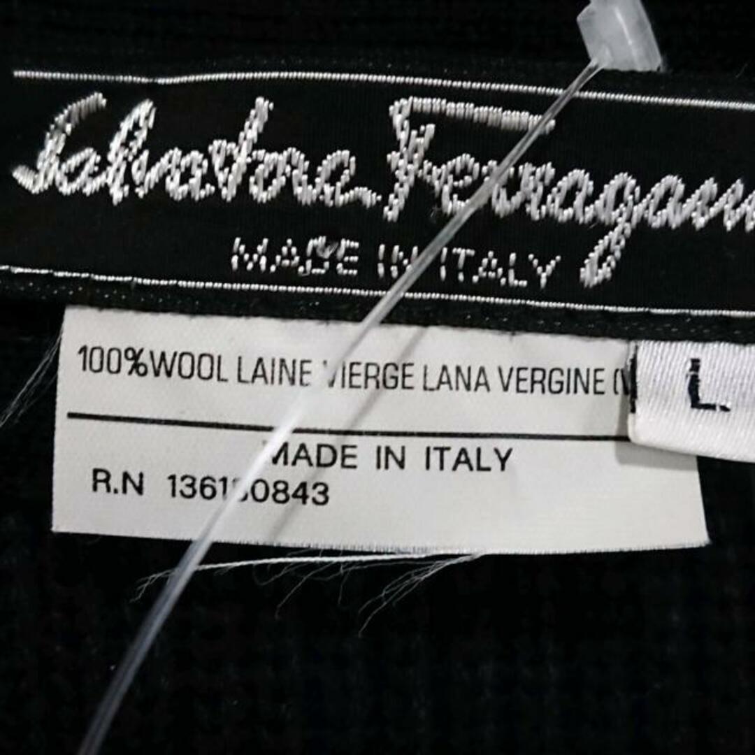 Salvatore Ferragamo(サルヴァトーレフェラガモ)のSalvatoreFerragamo(サルバトーレフェラガモ) カーディガン サイズL レディース美品  - ダークネイビー 長袖/ヴァラ レディースのトップス(カーディガン)の商品写真