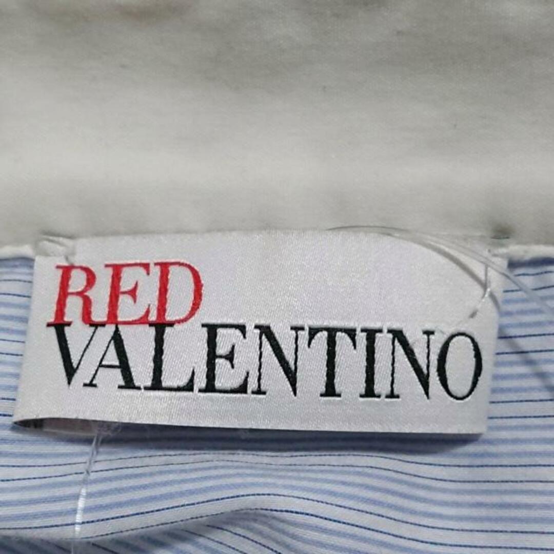 RED VALENTINO(レッドヴァレンティノ)のRED VALENTINO(レッドバレンチノ) 長袖シャツブラウス サイズ40 M レディース - ボルドー×白×ネイビー ストライプ レディースのトップス(シャツ/ブラウス(長袖/七分))の商品写真