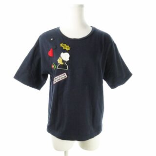 URBAN RESEARCH - アーバンリサーチ 五分袖Tシャツ ワッペン F 紺 210628AO3