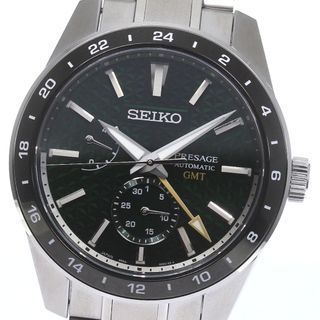 セイコー(SEIKO)のセイコー SEIKO SARF003/6R64-00C0 プレサージュ GMT 自動巻き メンズ 良品 _818447(腕時計(アナログ))