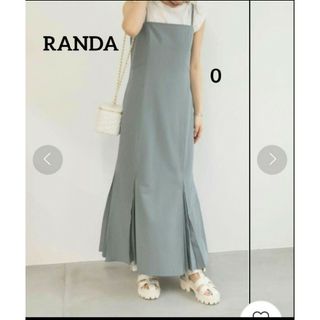 ランダ(RANDA)の♥️未使用に近い♥️【RANDA 】0 グリーン 裾プリーツキャミワンピース(その他)