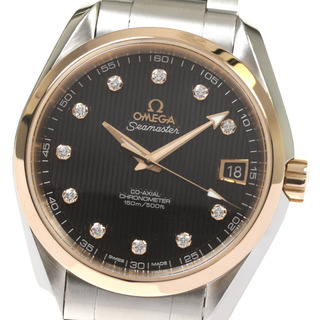 オメガ(OMEGA)のオメガ OMEGA 231.20.39.21.51.003 シーマスター アクアテラ コーアクシャル 11Pダイヤ 自動巻き メンズ 美品 保証書付き_810974(腕時計(アナログ))