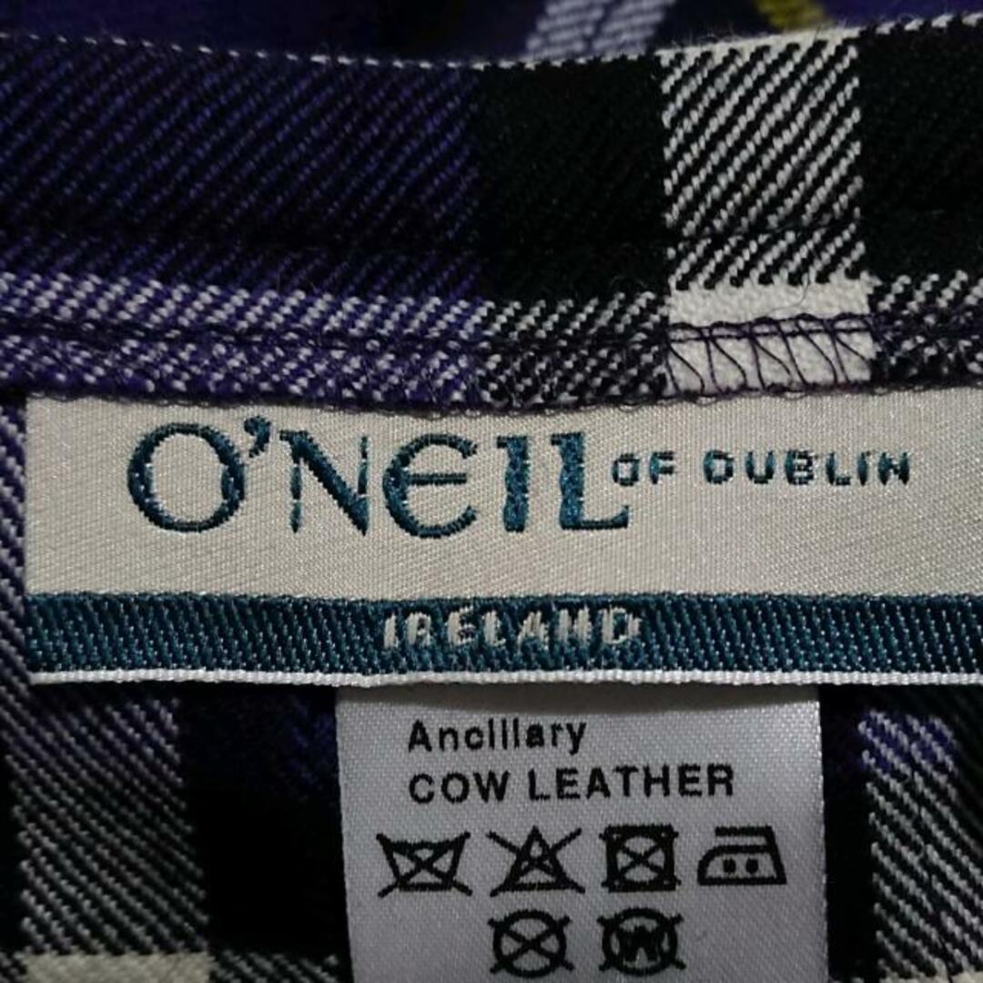 O'NEILL(オニール)のO'NEIL(オニール) 巻きスカート サイズ10 L レディース美品  - 黒×パープル×マルチ ロング/チェック柄/プリーツ レディースのスカート(その他)の商品写真