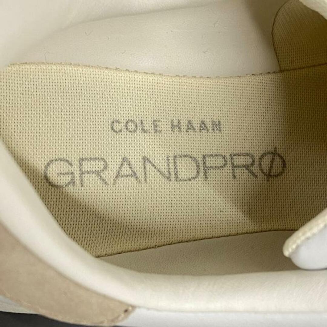 Cole Haan(コールハーン)のCOLE HAAN(コールハーン) スニーカー 6 1/2 B レディース美品  白×アイボリー GRANDPRO レザー×ラバー レディースの靴/シューズ(スニーカー)の商品写真