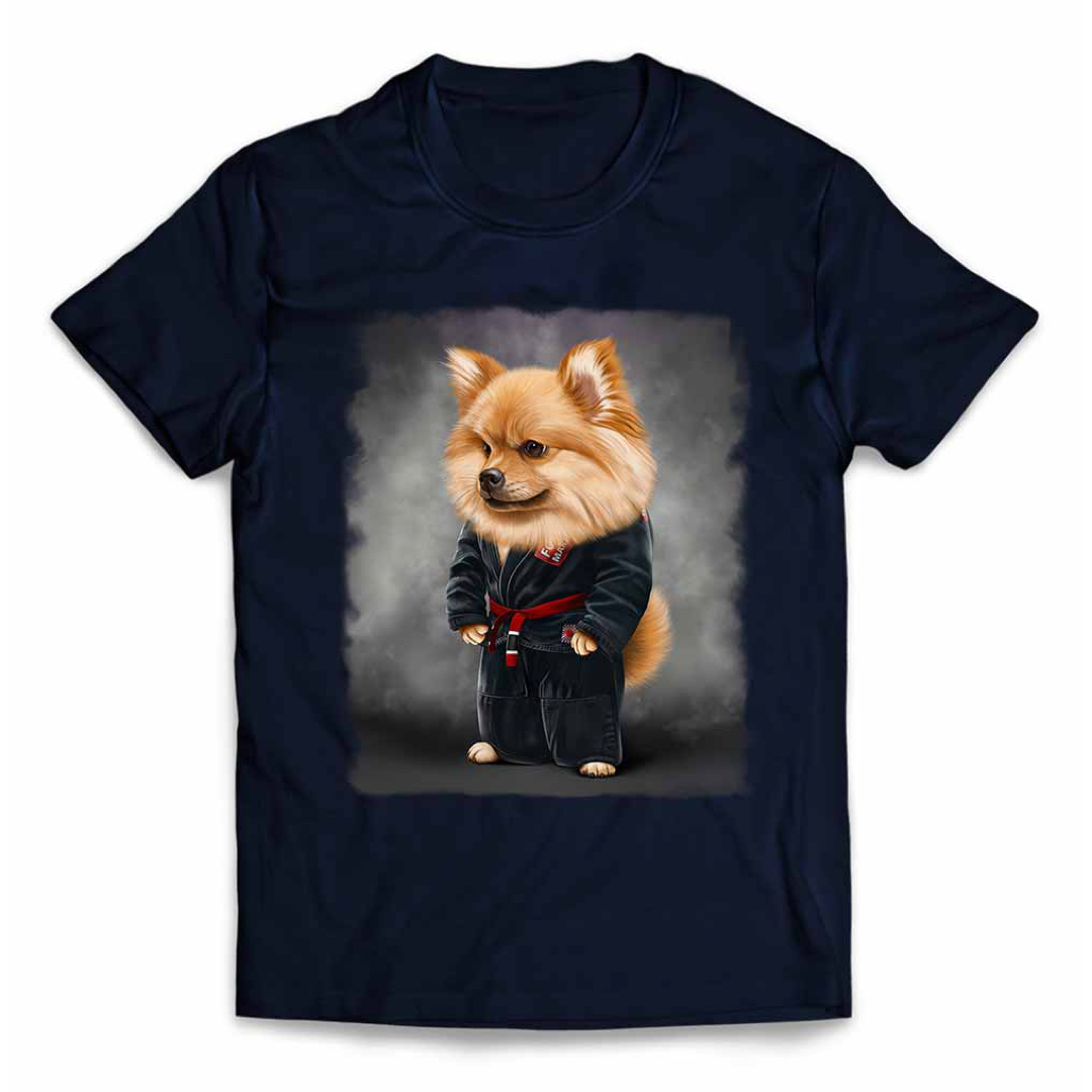 ポメラニアン いぬ 犬 柔道 柔道着 空手 筋トレ Tシャツ 半袖 メンズ メンズのトップス(Tシャツ/カットソー(半袖/袖なし))の商品写真