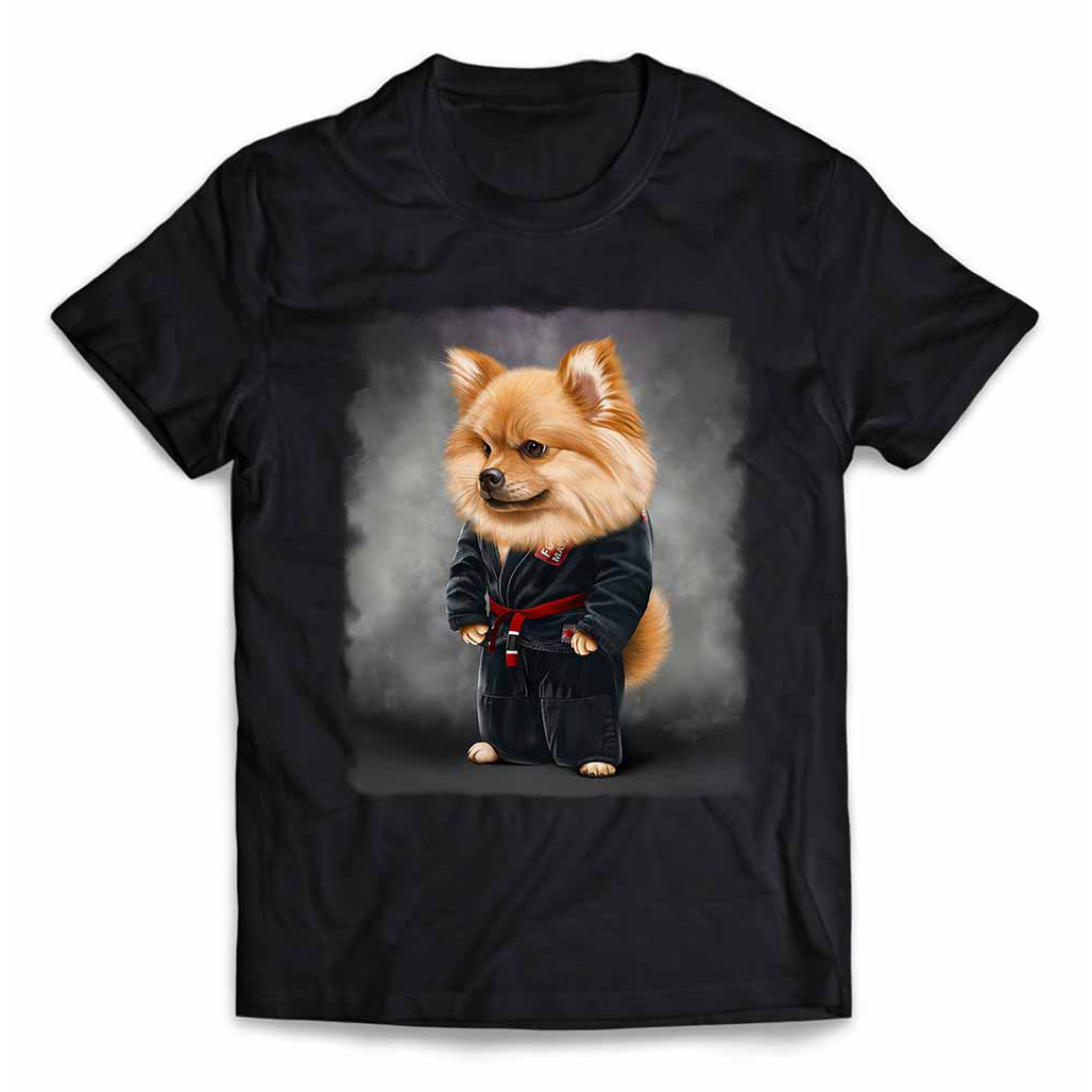 ポメラニアン いぬ 犬 柔道 柔道着 空手 筋トレ Tシャツ 半袖 メンズ メンズのトップス(Tシャツ/カットソー(半袖/袖なし))の商品写真