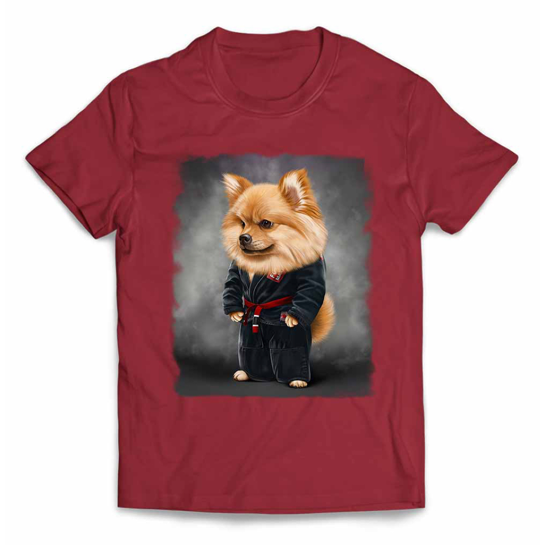 ポメラニアン いぬ 犬 柔道 柔道着 空手 筋トレ Tシャツ 半袖 メンズ メンズのトップス(Tシャツ/カットソー(半袖/袖なし))の商品写真