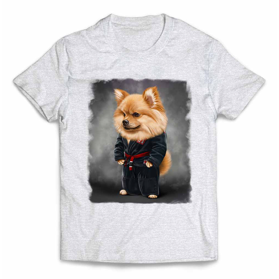 ポメラニアン いぬ 犬 柔道 柔道着 空手 筋トレ Tシャツ 半袖 メンズ メンズのトップス(Tシャツ/カットソー(半袖/袖なし))の商品写真