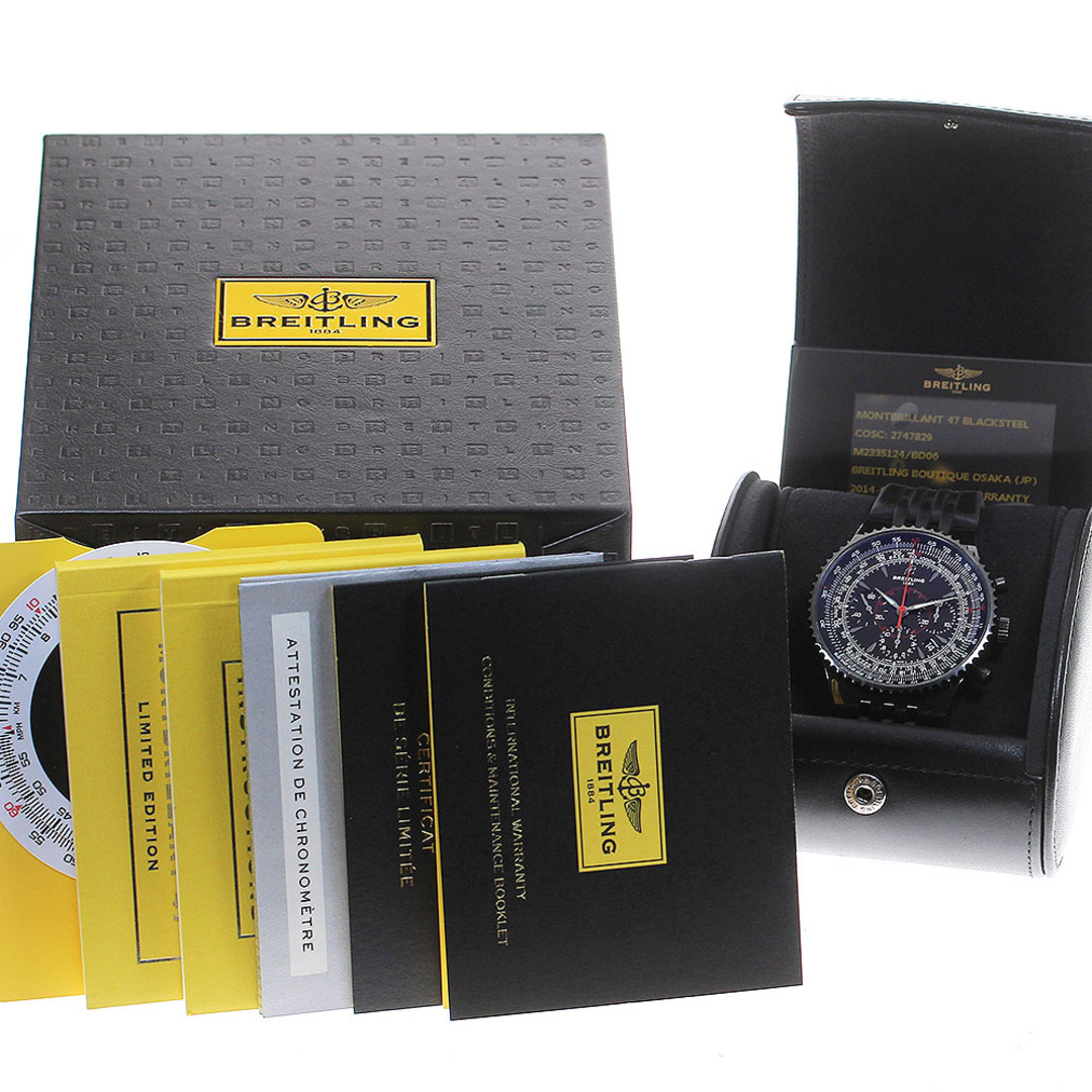 BREITLING(ブライトリング)のブライトリング BREITLING M23351 モンブリラン47 ブラックスチール 2000本限定 自動巻き メンズ 箱・保証書付き_806588 メンズの時計(腕時計(アナログ))の商品写真