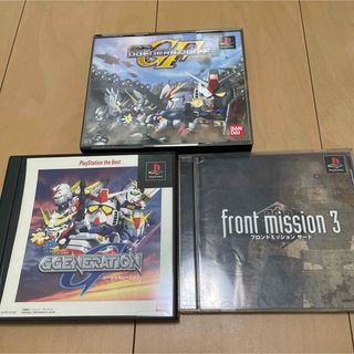 プレイステーション(PlayStation)のSDガンダムGジェネレーション-F他SLG系ソフト3本セット(家庭用ゲームソフト)