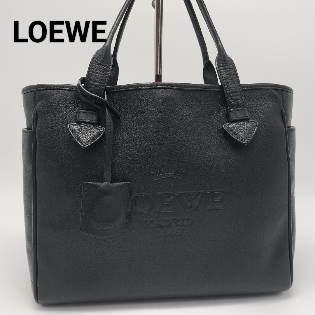 LOEWE(ロエベ)の未使用に近い✨ロエベ　トートバッグ　レザー　ブラック　黒 レディースのバッグ(トートバッグ)の商品写真