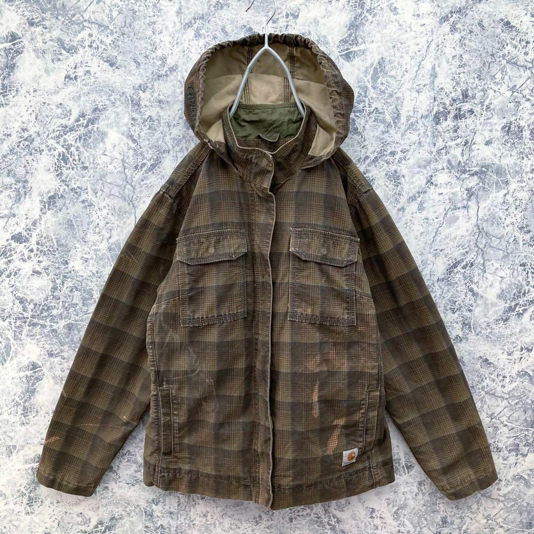 carhartt - IJ133 US古着カーハート刺繍裏地ブランドロゴカーキ carhartt - IJ133 US古着カーハート刺繍裏地ブランドロゴカーキ
