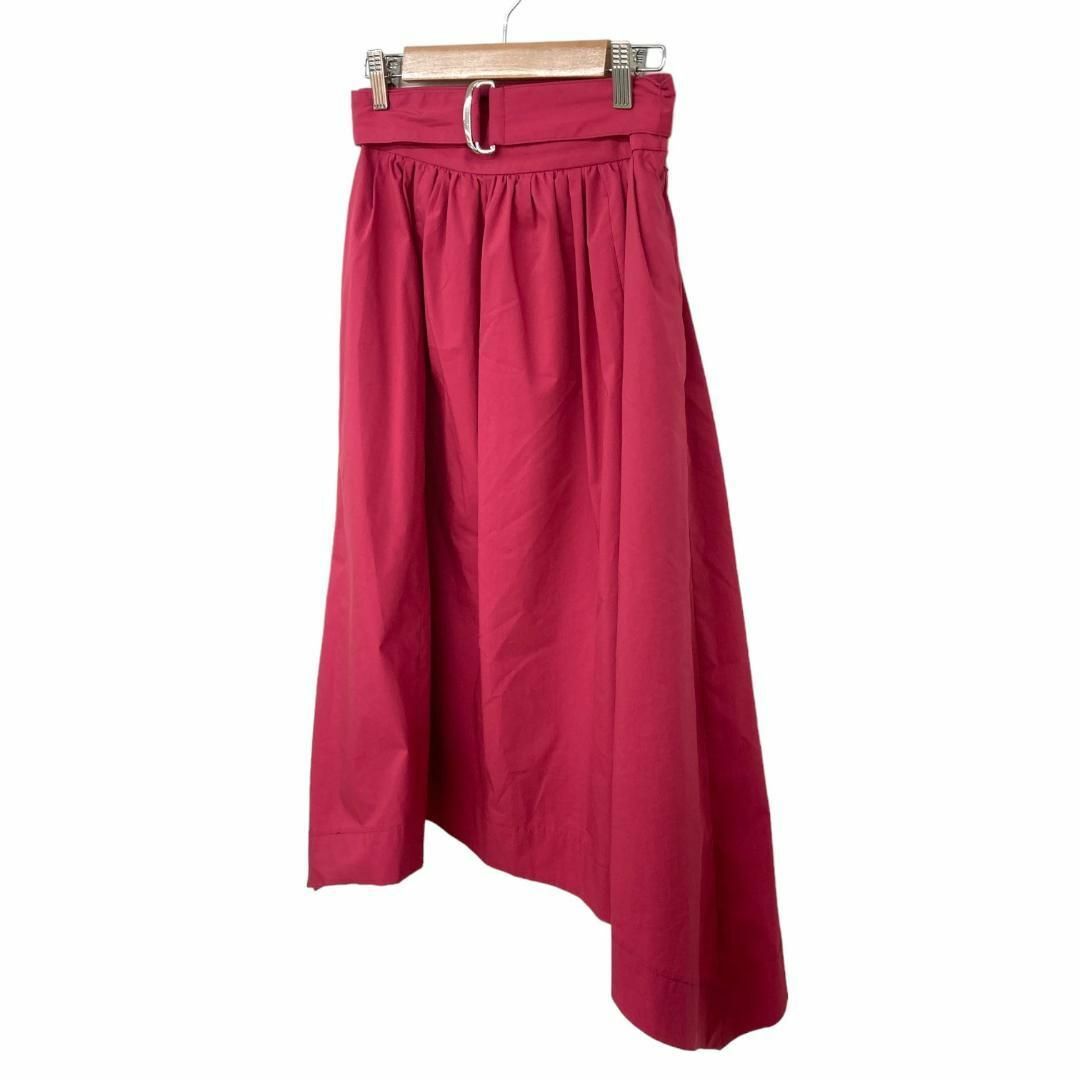 INED(イネド)の美品 INED イネド レディース スカート ひざ丈 フレア ベルト 7 レディースのスカート(ひざ丈スカート)の商品写真