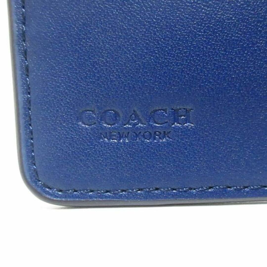 COACH(コーチ)のCOACH(コーチ) 2つ折り財布美品  シグネチャー柄 C3452 カーキ×ネイビー×マルチ L字ファスナー PVC(塩化ビニール) レディースのファッション小物(財布)の商品写真