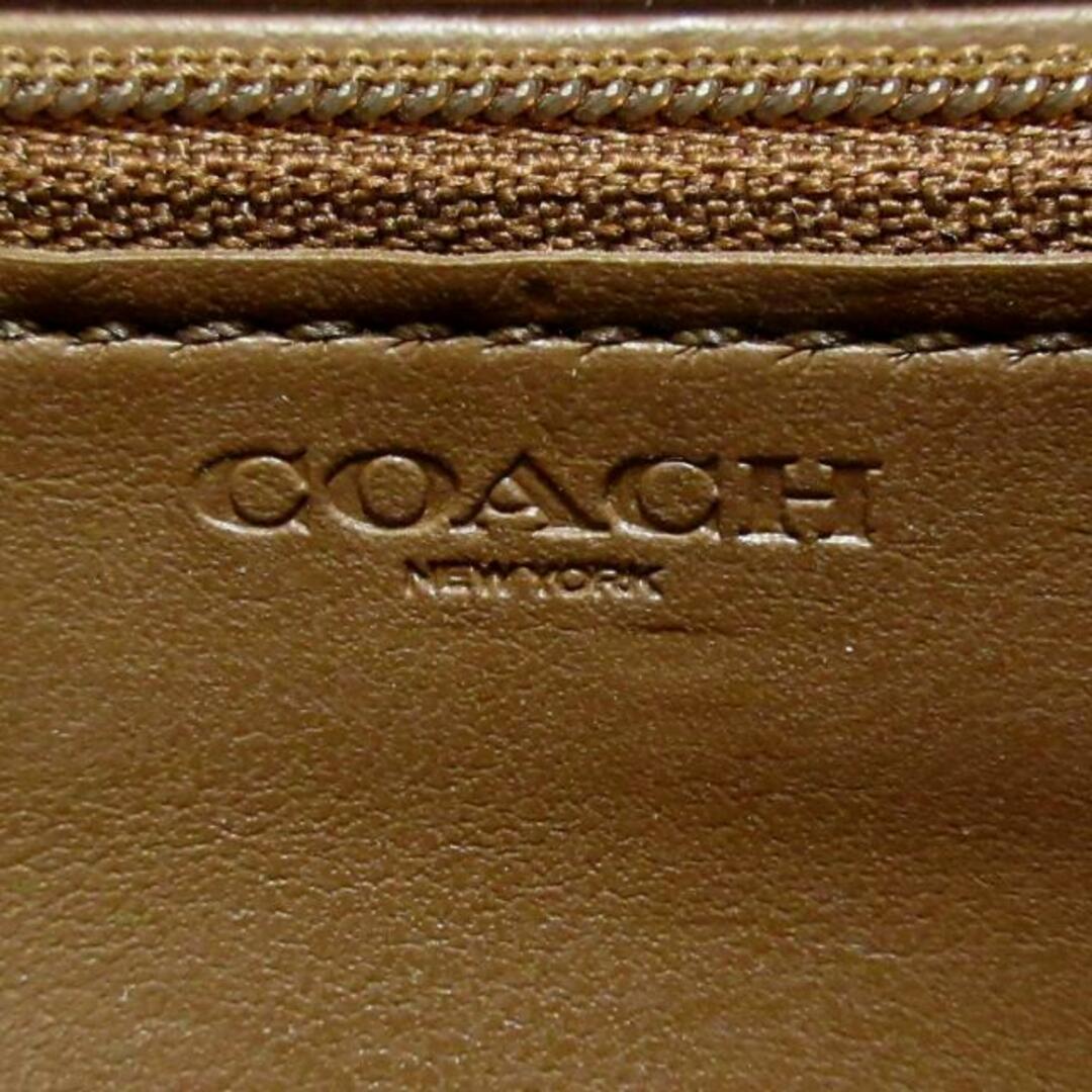 COACH(コーチ)のCOACH(コーチ) 長財布美品  シグネチャー柄 F54630 ブラウン×カーキ PVC(塩化ビニール)×レザー レディースのファッション小物(財布)の商品写真