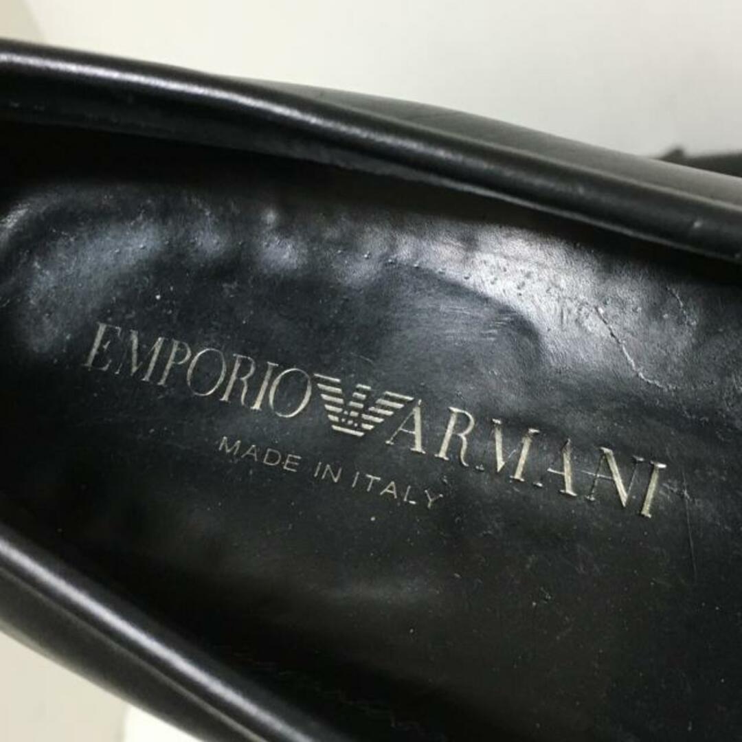 Emporio Armani(エンポリオアルマーニ)のEMPORIOARMANI(エンポリオアルマーニ) ローファー 41 メンズ - 黒 レザー メンズの靴/シューズ(その他)の商品写真