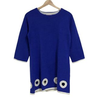 ピエールカルダン(pierre cardin)のpierre cardin(ピエールカルダン) チュニック サイズ40 M レディース - ブルー×アイボリー クルーネック/長袖/ニット アクリル、毛(チュニック)