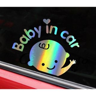 「送料無料」車用ステッカー   BABY IN CAR反射 ベビーステッカー(ステッカー)