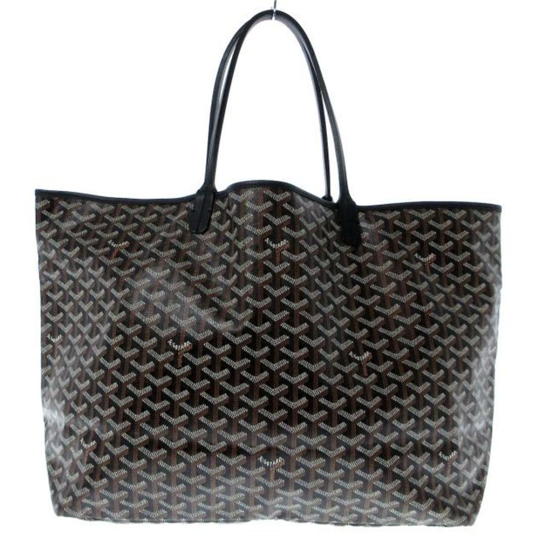 GOYARD(ゴヤール)のGOYARD(ゴヤール) トートバッグ サンルイGM 黒×ダークブラウン×マルチ コーティングキャンバス×レザー レディースのバッグ(トートバッグ)の商品写真