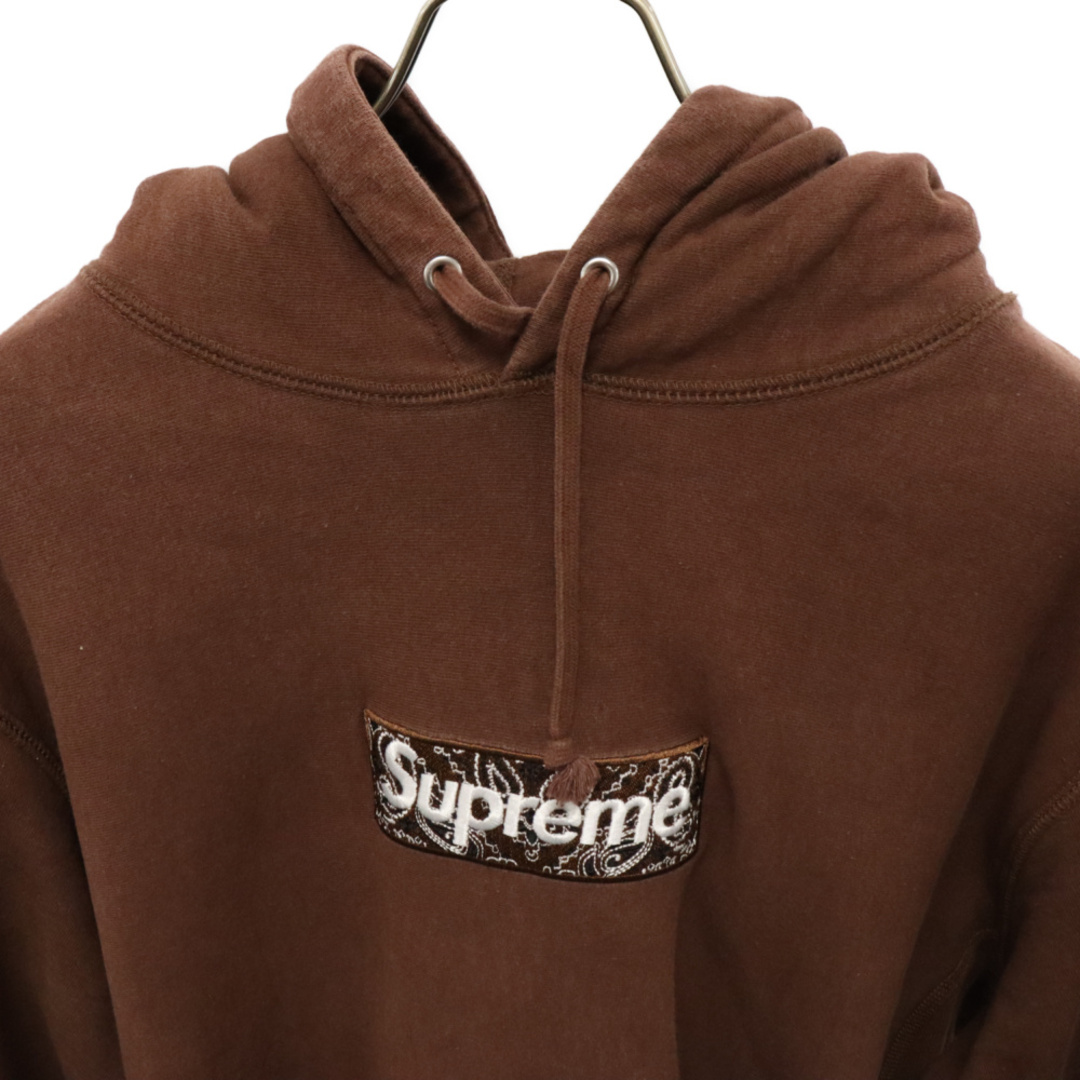 Supreme(シュプリーム)のSUPREME シュプリーム 19AW Bandana Box Logo Hooded Sweatshirt バンダナボックスロゴプルオーバースウェットパーカー ブラウン メンズのトップス(パーカー)の商品写真