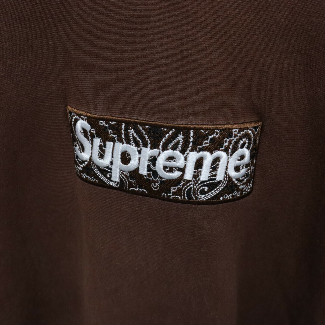 Supreme(シュプリーム)のSUPREME シュプリーム 19AW Bandana Box Logo Hooded Sweatshirt バンダナボックスロゴプルオーバースウェットパーカー ブラウン メンズのトップス(パーカー)の商品写真