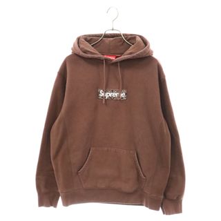 シュプリーム(Supreme)のSUPREME シュプリーム 19AW Bandana Box Logo Hooded Sweatshirt バンダナボックスロゴプルオーバースウェットパーカー ブラウン(パーカー)