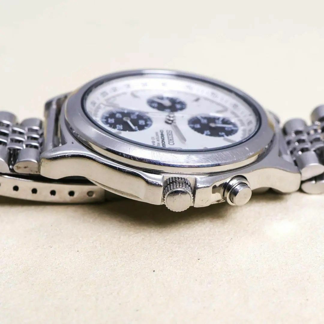 SEIKO(セイコー)の◆稼働 SEIKO 腕時計 クロノグラフ メンズ デイト 新品電池 f メンズの時計(腕時計(アナログ))の商品写真