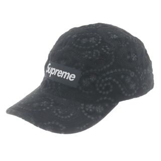 シュプリーム(Supreme)のSUPREME シュプリーム 23AW Velvet Paisley Camp Cap ベルベット ペイズリー キャンプ キャップ 帽子 ブラック(キャップ)