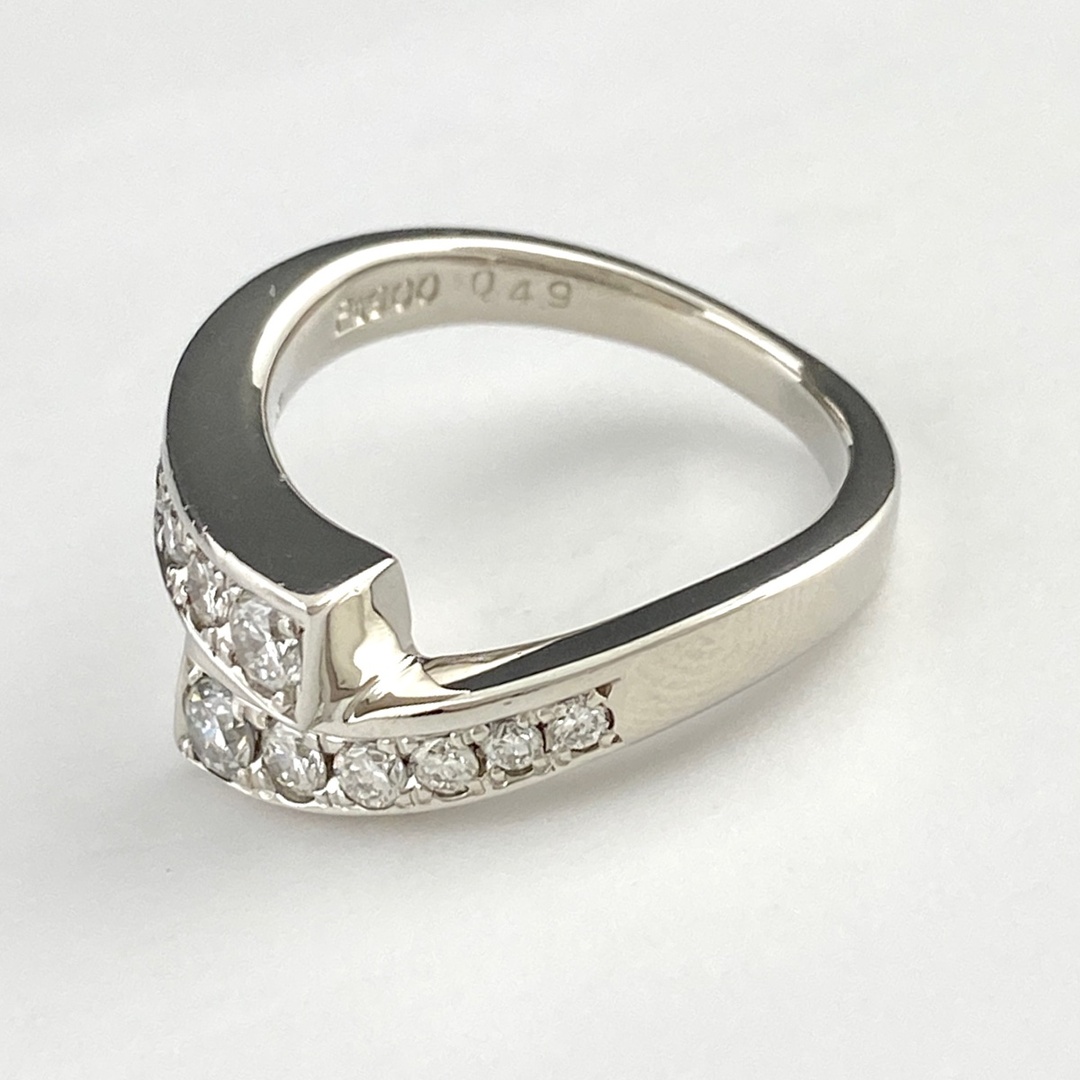 メレダイヤ デザインリング 7.5号 Pt900 【中古】 レディースのアクセサリー(リング(指輪))の商品写真