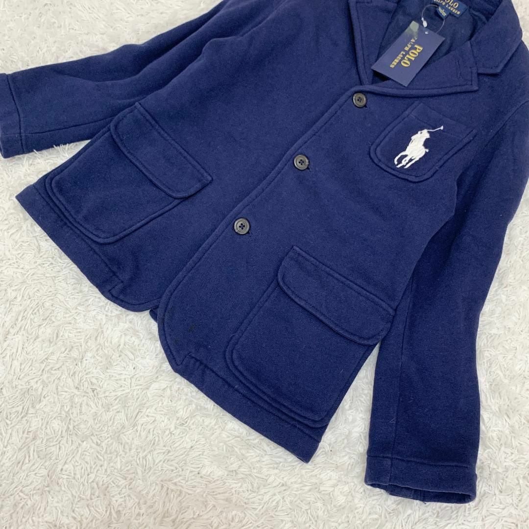 POLO RALPH LAUREN(ポロラルフローレン)のタグ付き未使用ポロラルフローレン  S相当7 テーラードジャケット ネイビー ■ キッズ/ベビー/マタニティのキッズ服男の子用(90cm~)(ジャケット/上着)の商品写真