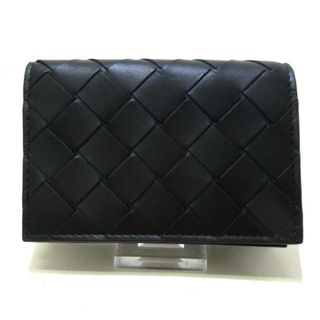 BOTTEGA VENETA(ボッテガヴェネタ) 名刺入れ美品  マキシイントレチャート 605720 黒 カーフスキン