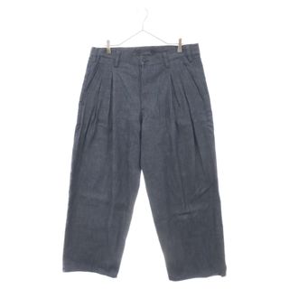 Y's for men ワイズフォーメン 22AW DOUBLE PLEATED CROPPED DENIM PANTS サスペンダーボタン ダブルプリーツ クロップド デニムパンツ インディゴ MJ-P02-507(デニム/ジーンズ)