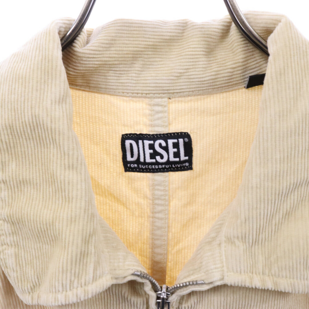 DIESEL(ディーゼル)のDIESEL ディーゼル S-LYNE ジップアップ スナップボタンポケット コーデュロイ ジャケット ベージュ A03540-0CFAB-7DV メンズのジャケット/アウター(フライトジャケット)の商品写真